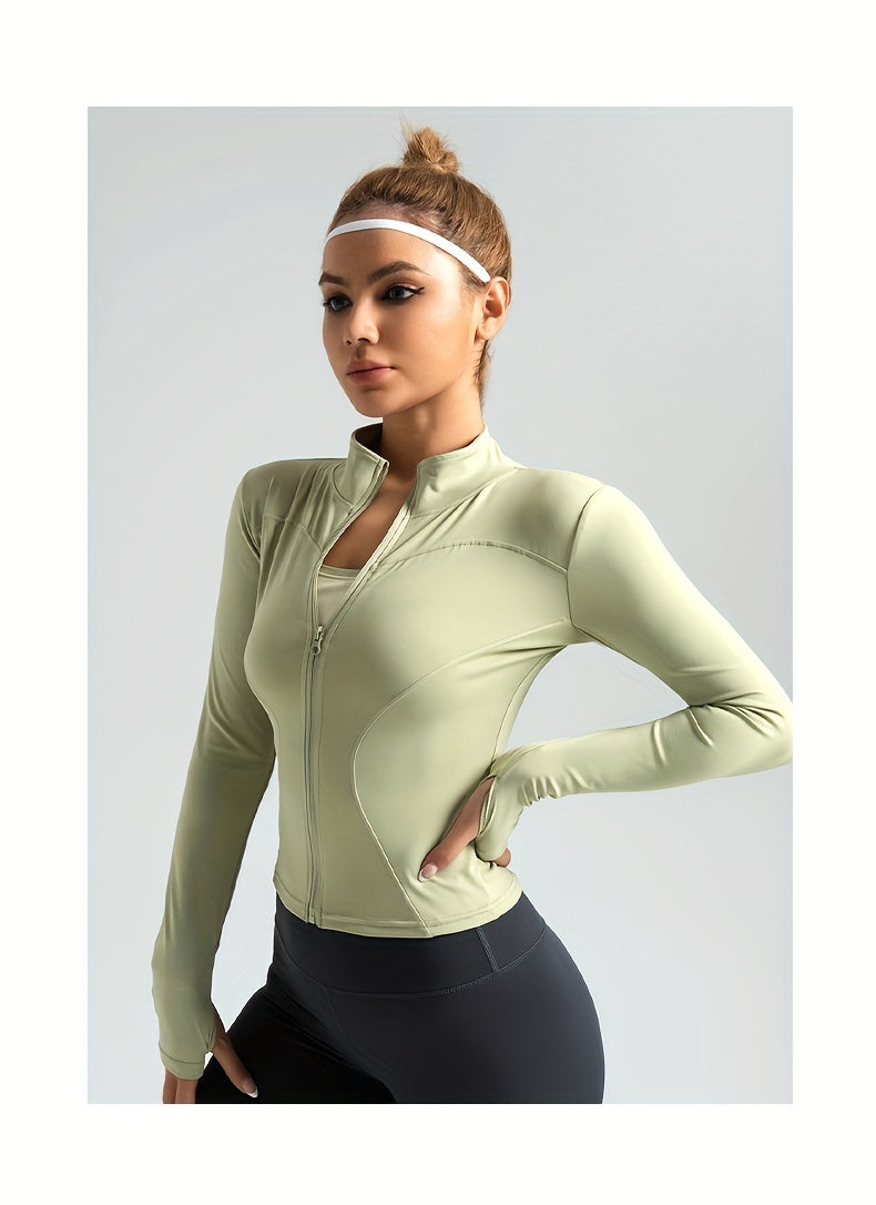 Veste de yoga zippée Performance – Veste d'entraînement ajustée pour femme