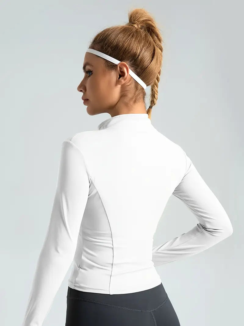 Veste de yoga zippée Performance – Veste d'entraînement ajustée pour femme