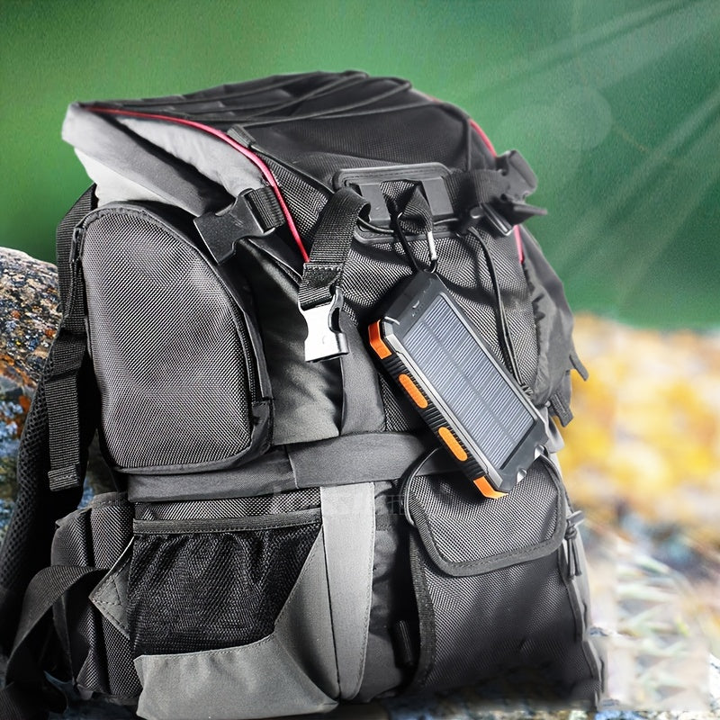 Outdoor Solar-Powerbank 10.000 mAh mit LED & Dual-USB – Robust & Wetterfest