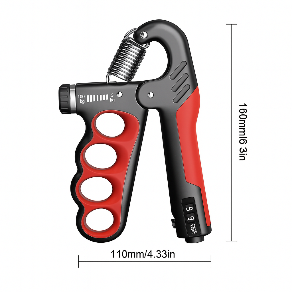 GripMaster Pro Handtrainer – Einstellbarer Widerstand 5–100 kg