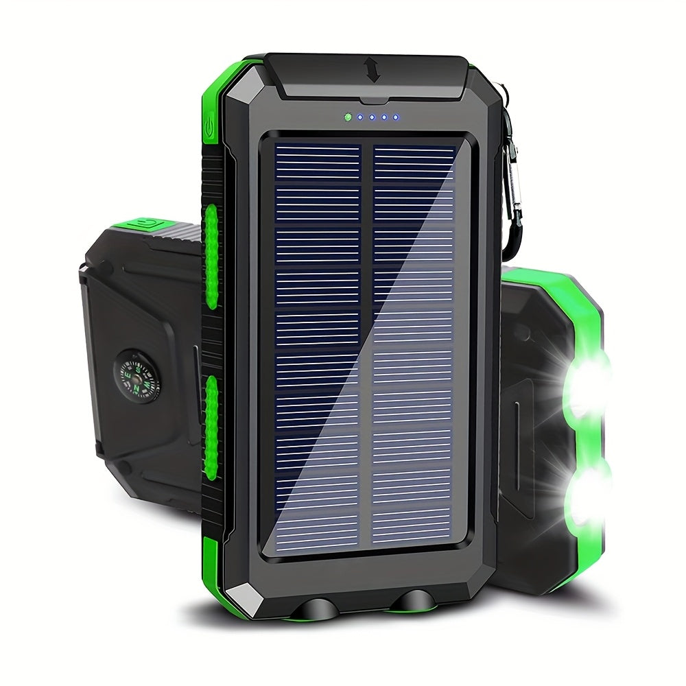 Outdoor Solar-Powerbank 10.000 mAh mit LED & Dual-USB – Robust & Wetterfest
