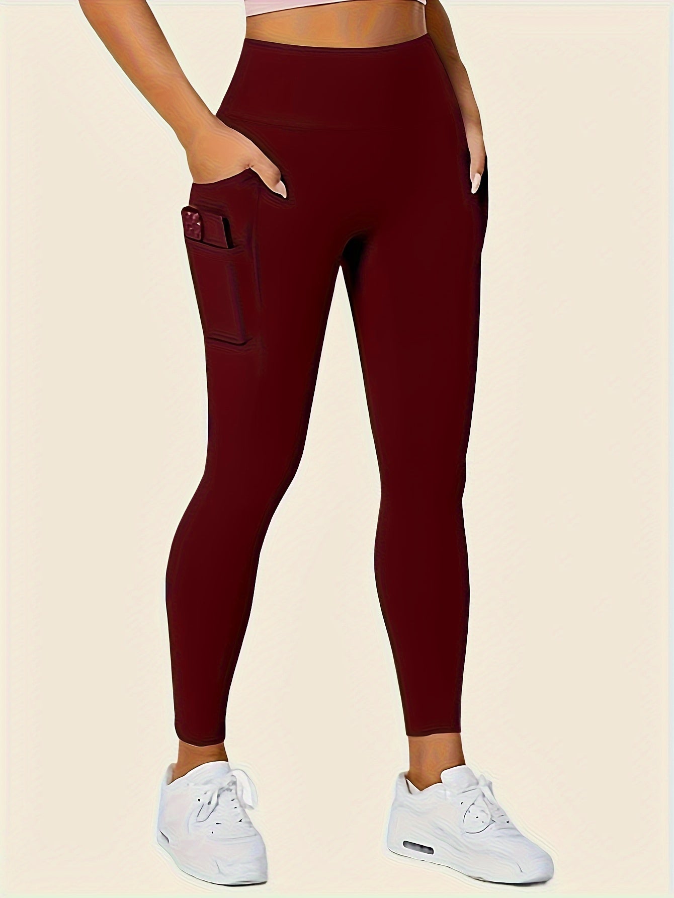 High-Waist Leggings mit Doppeltaschen