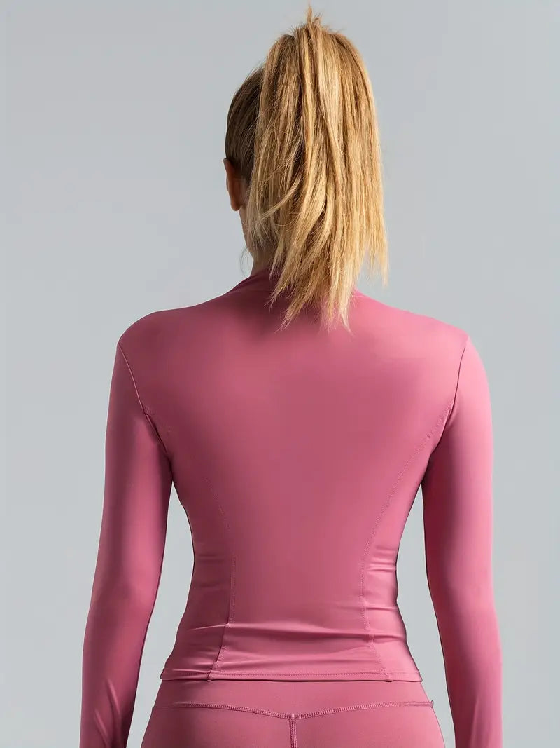 Performance Zip-Yoga-Jacke – Slim Fit Trainingsjacke für Damen