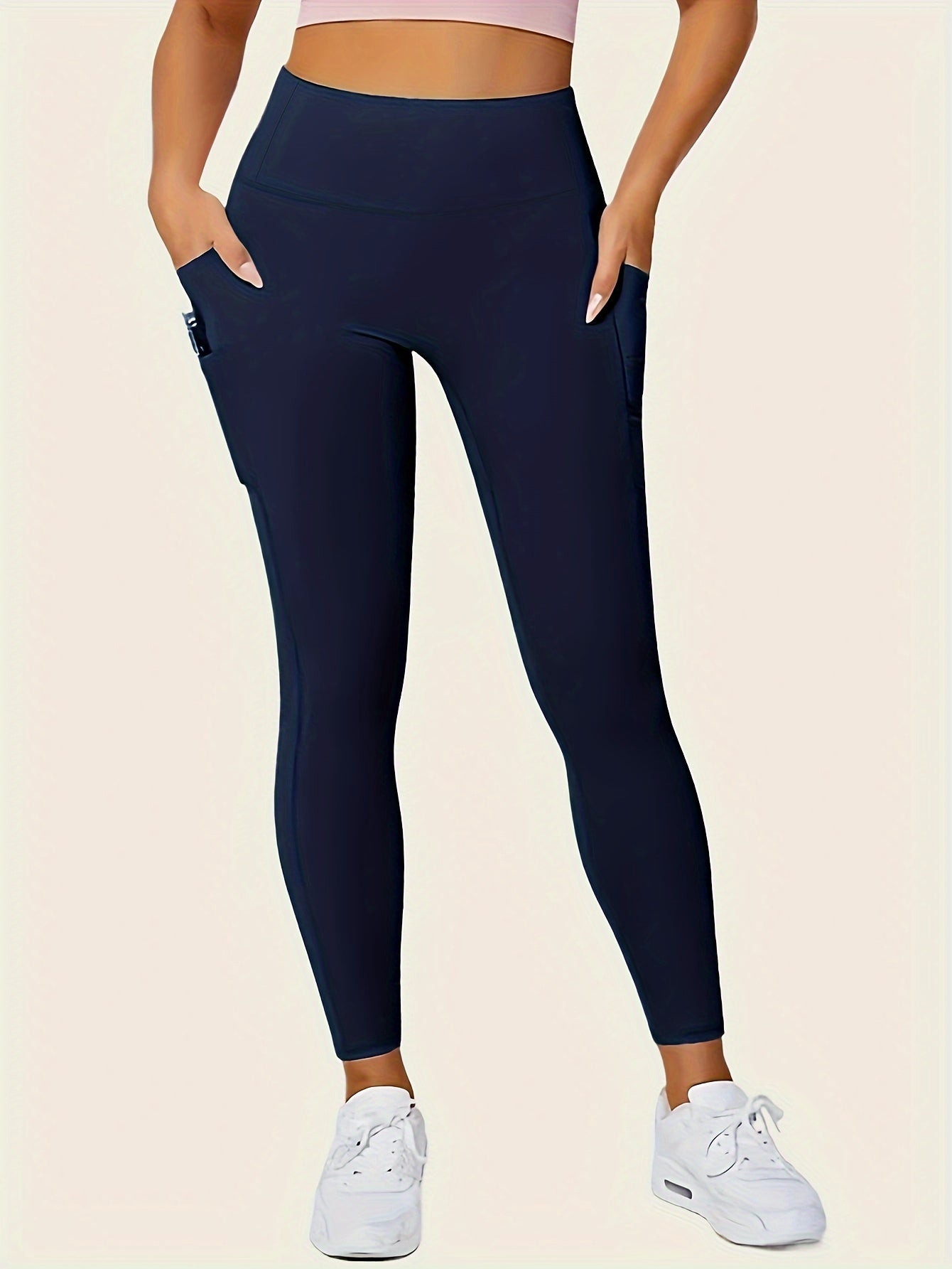 High-Waist Leggings mit Doppeltaschen