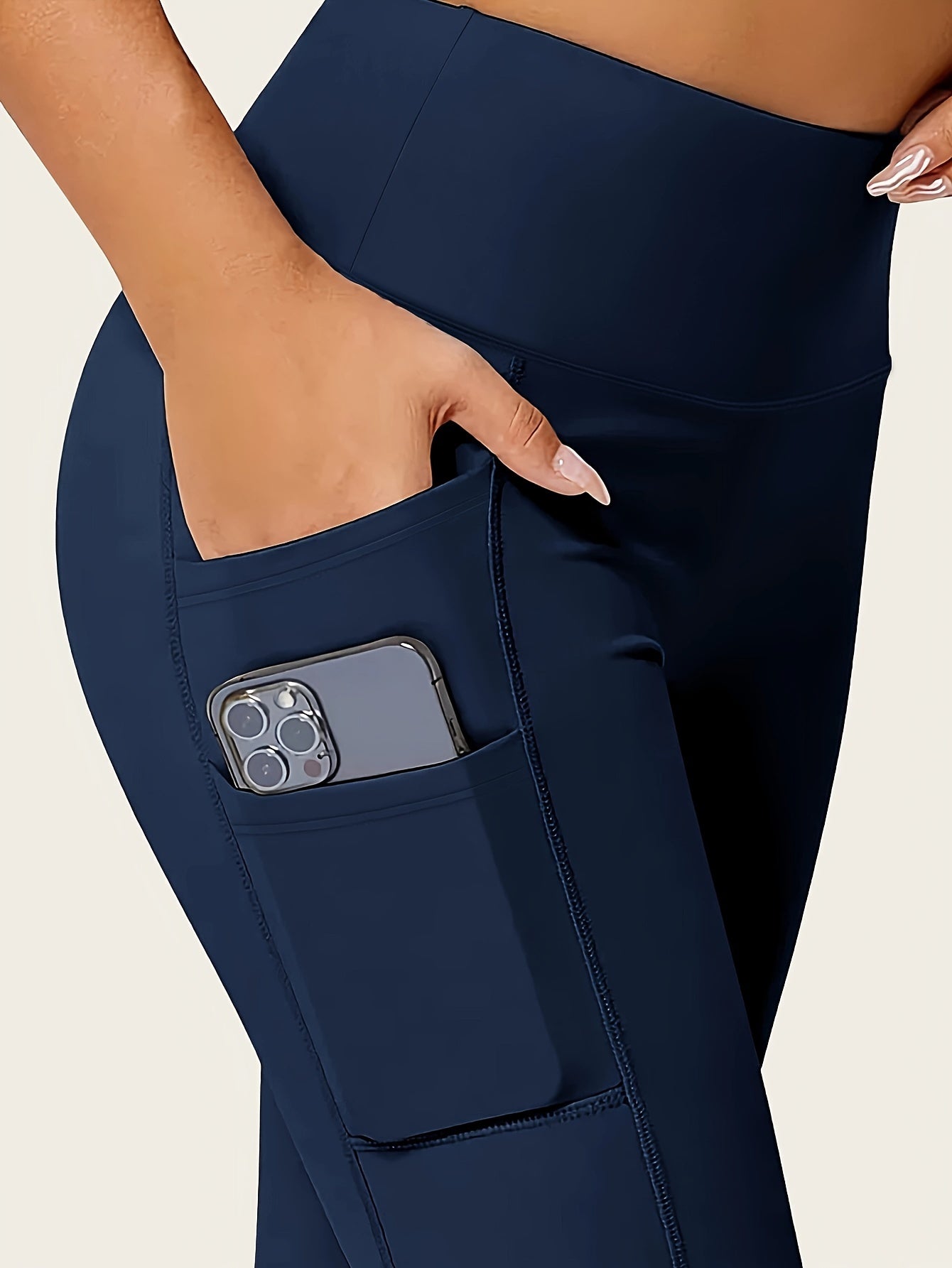 High-Waist Leggings mit Doppeltaschen