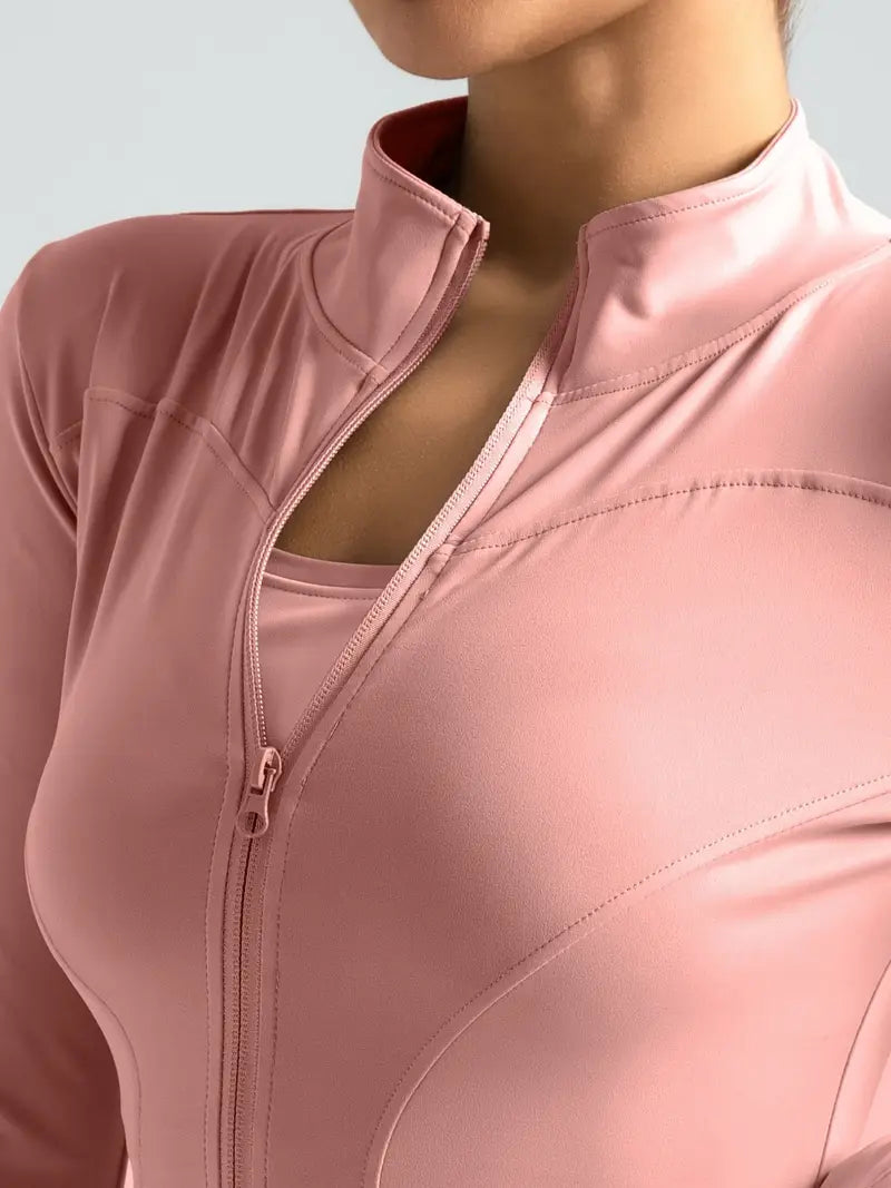 Performance Zip-Yoga-Jacke – Slim Fit Trainingsjacke für Damen