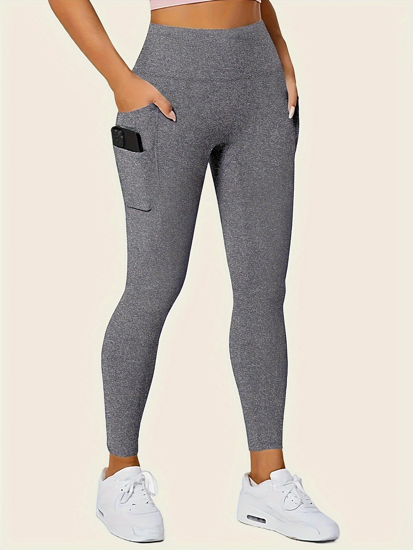 High-Waist Leggings mit Doppeltaschen