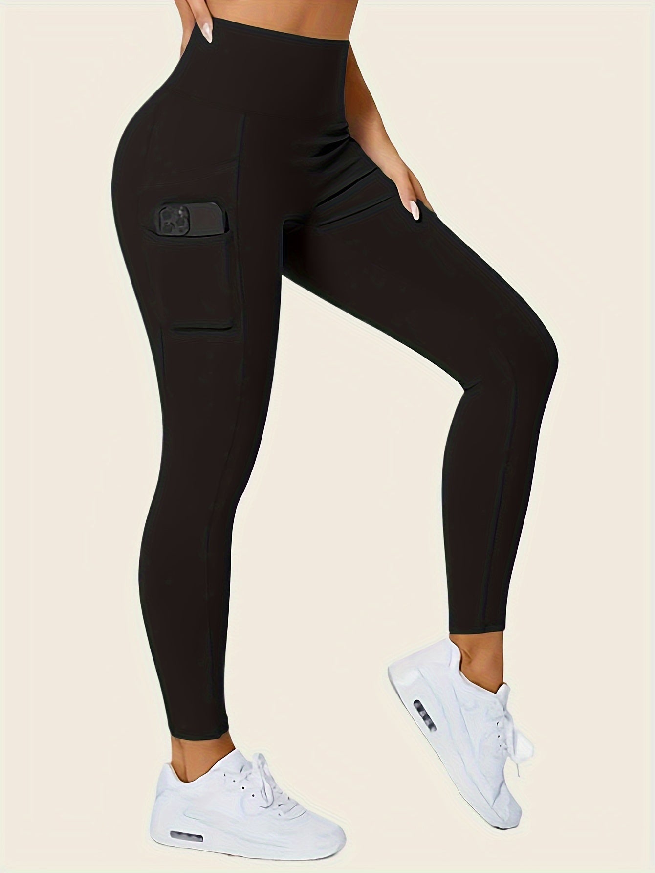 High-Waist Leggings mit Doppeltaschen