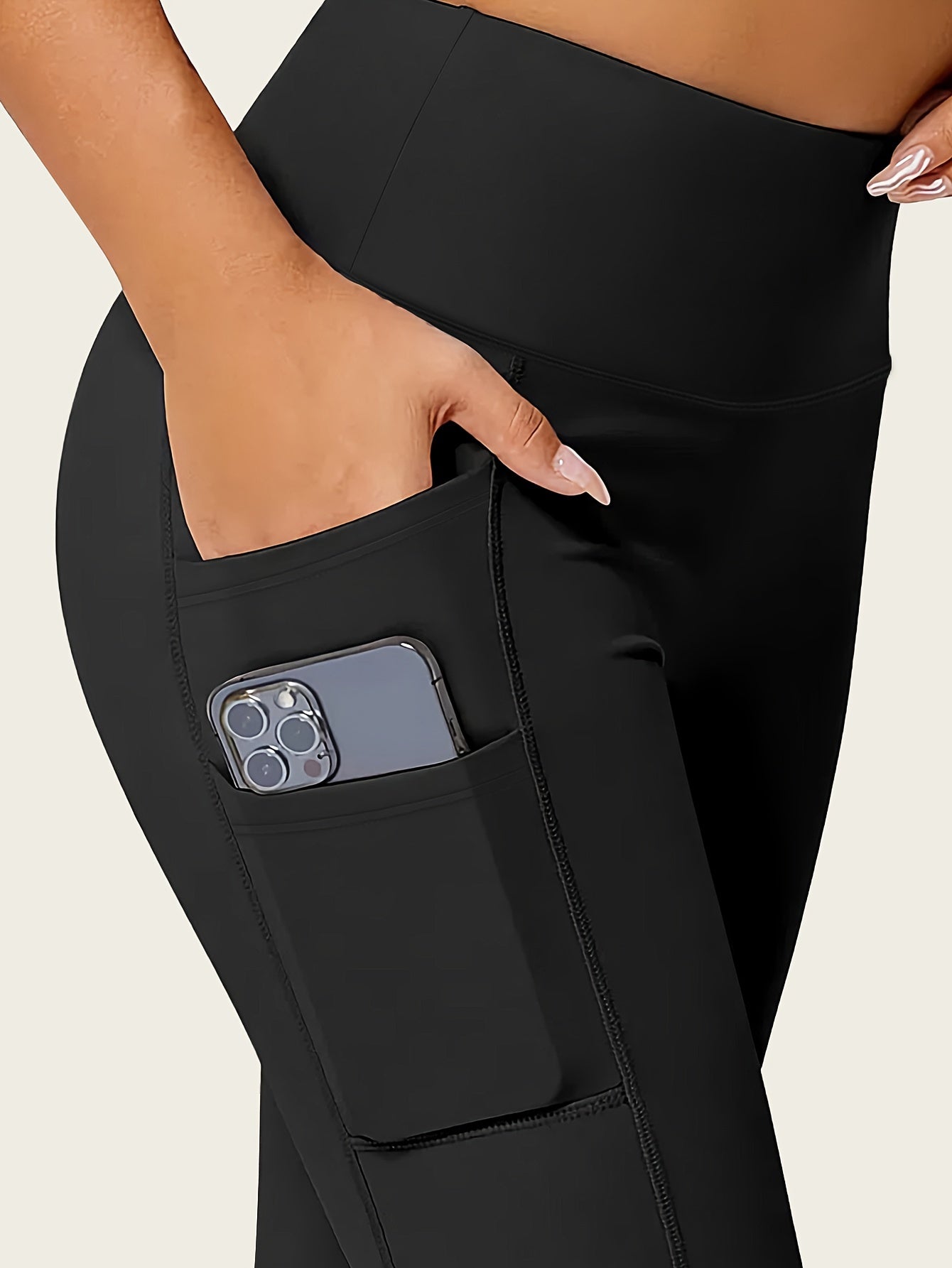 High-Waist Leggings mit Doppeltaschen