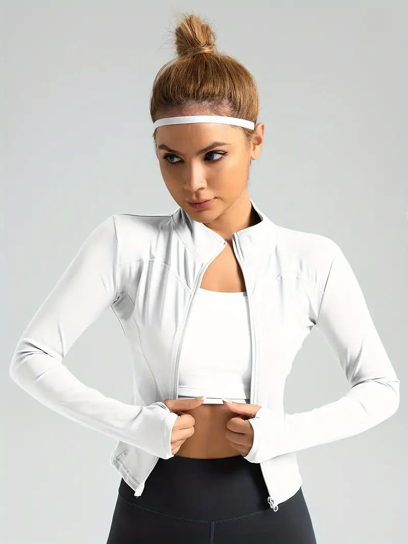 Performance Zip-Yoga-Jacke – Slim Fit Trainingsjacke für Damen