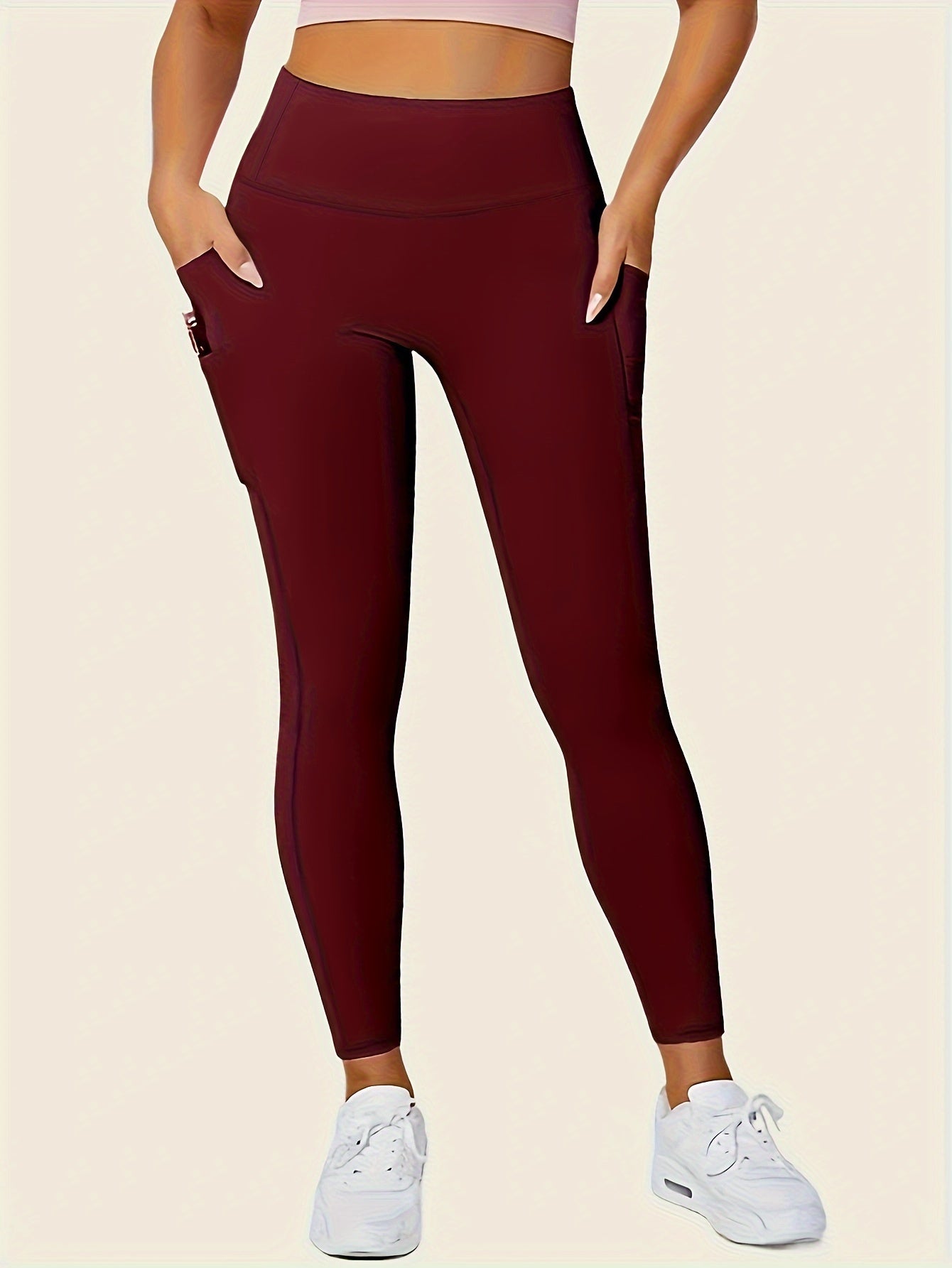 High-Waist Leggings mit Doppeltaschen