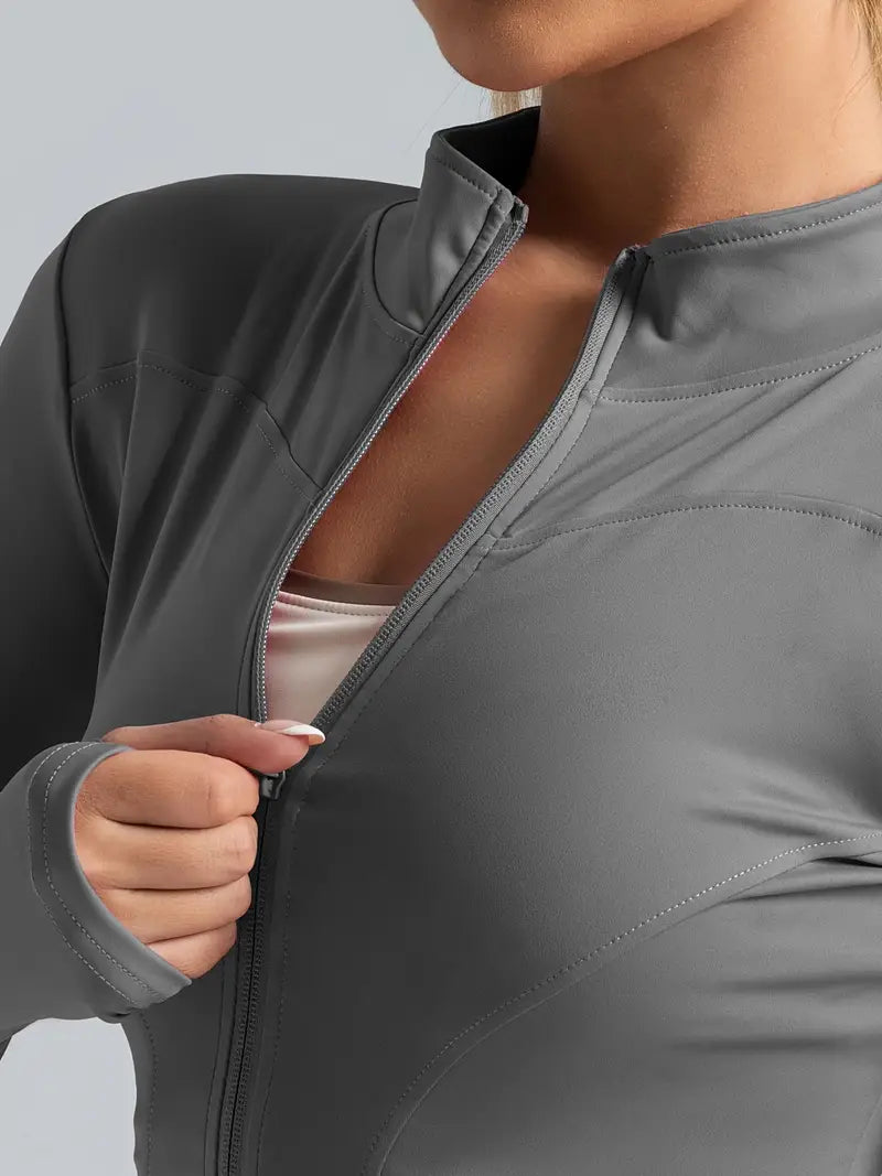 Performance Zip-Yoga-Jacke – Slim Fit Trainingsjacke für Damen