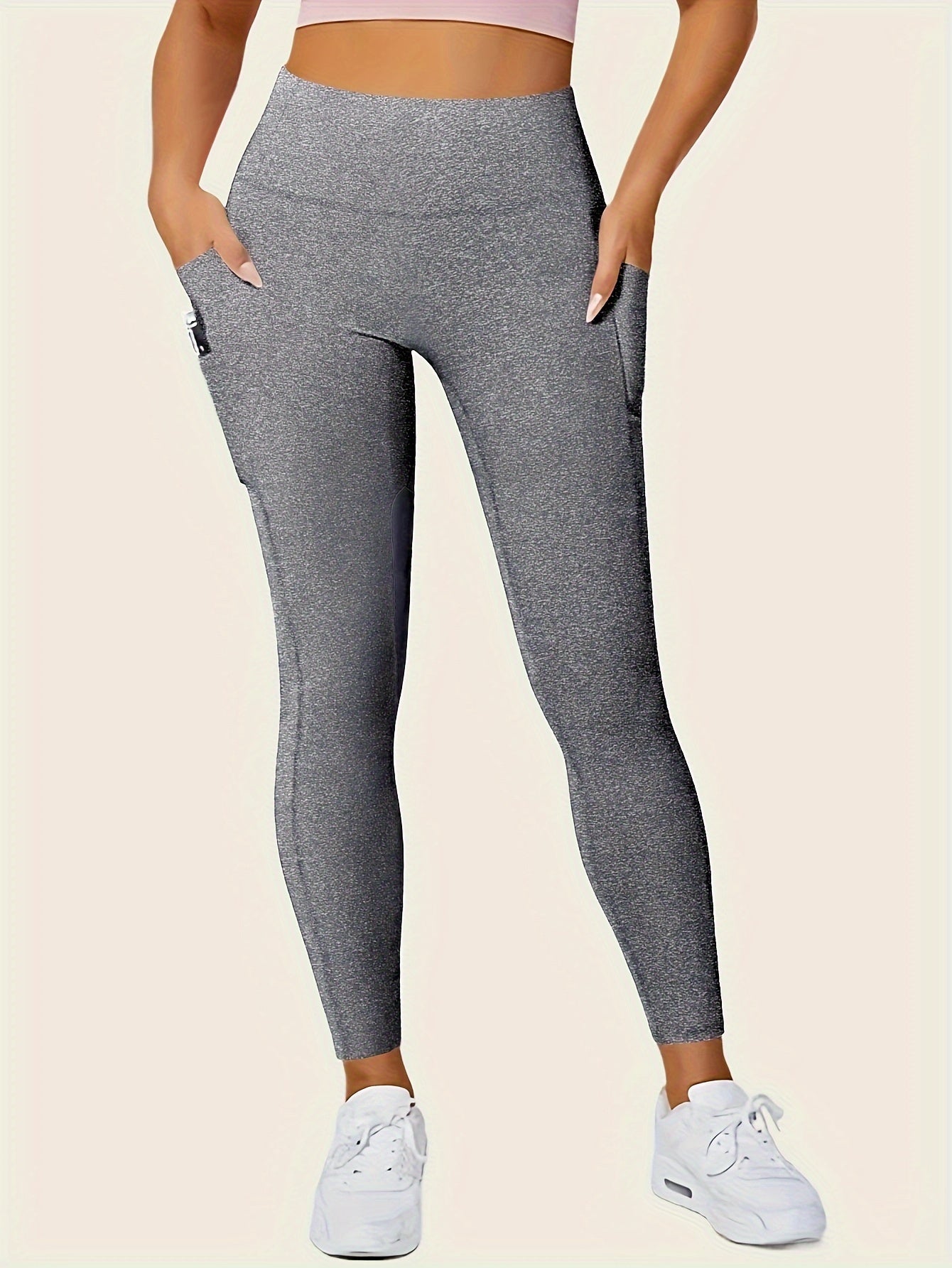High-Waist Leggings mit Doppeltaschen