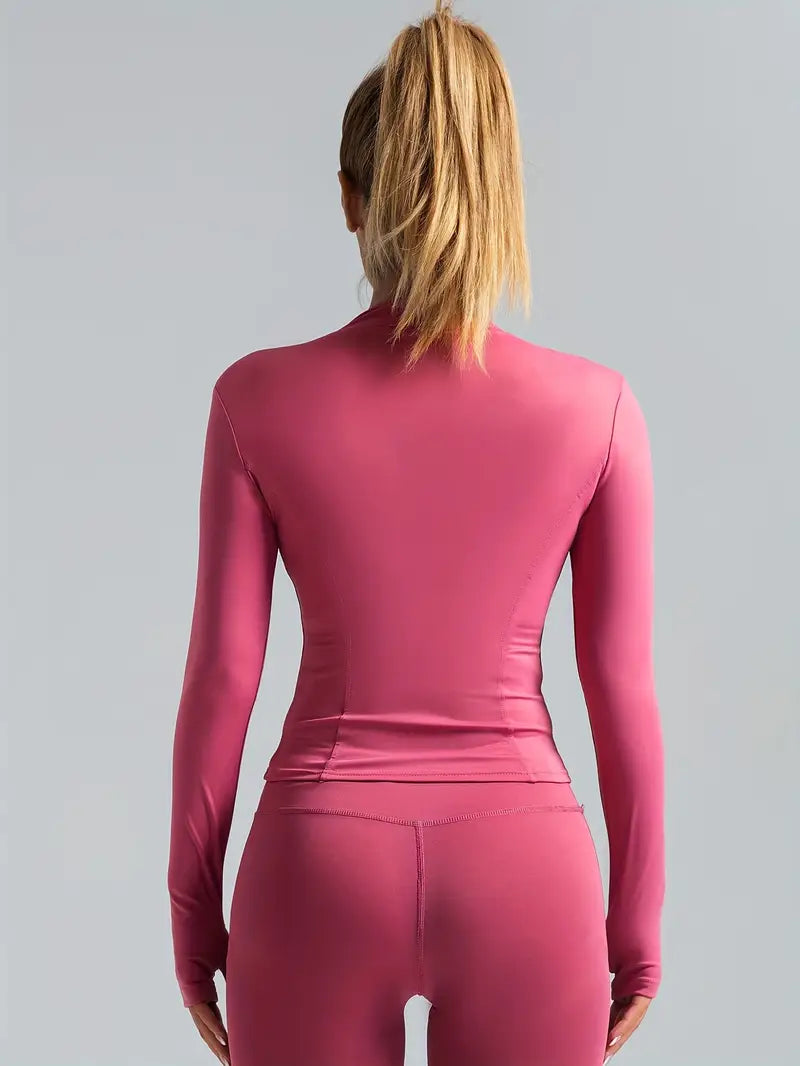 Performance Zip-Yoga-Jacke – Slim Fit Trainingsjacke für Damen