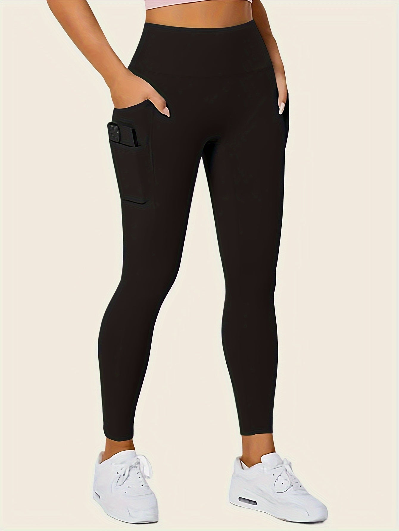 High-Waist Leggings mit Doppeltaschen