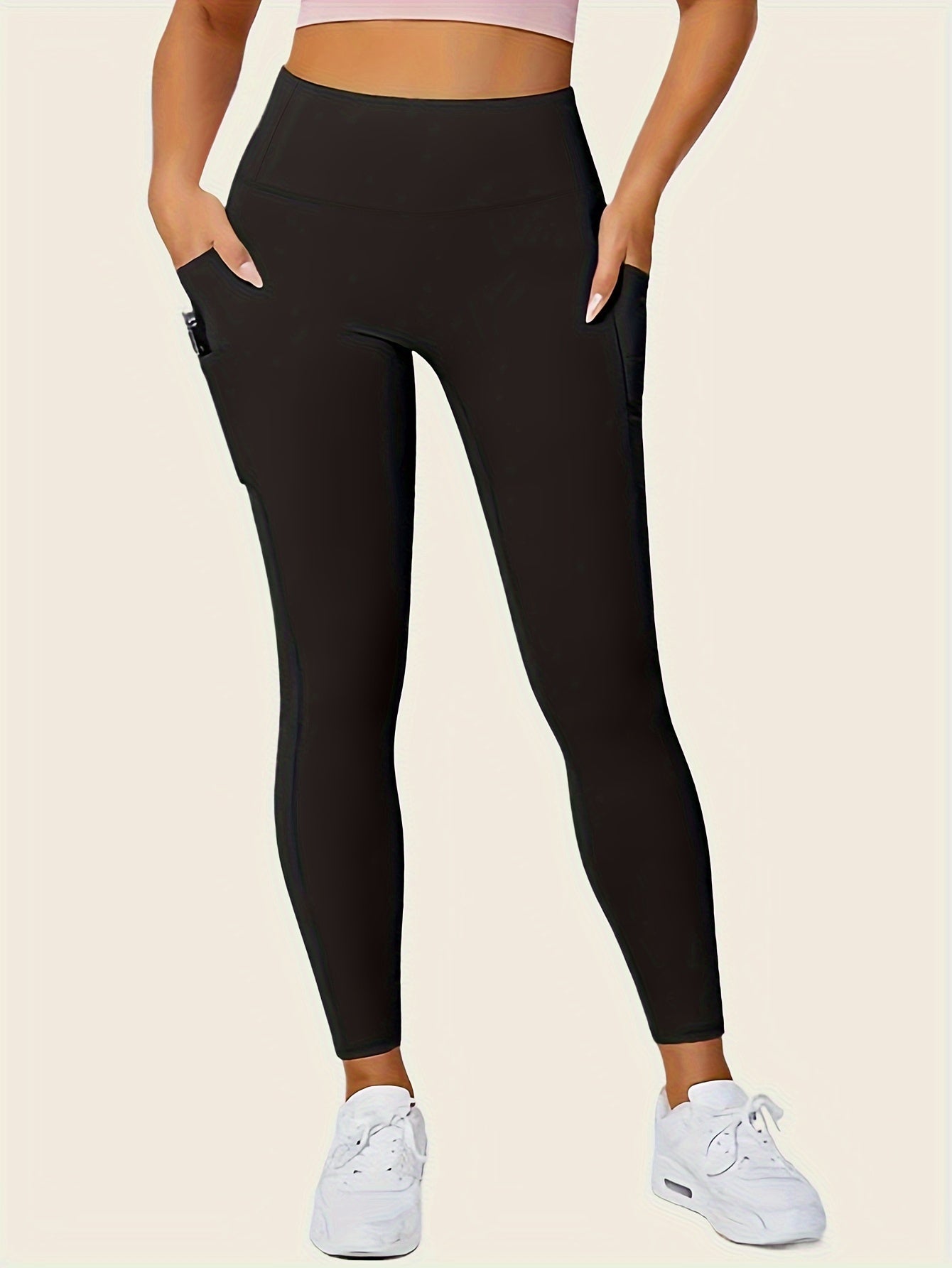 High-Waist Leggings mit Doppeltaschen