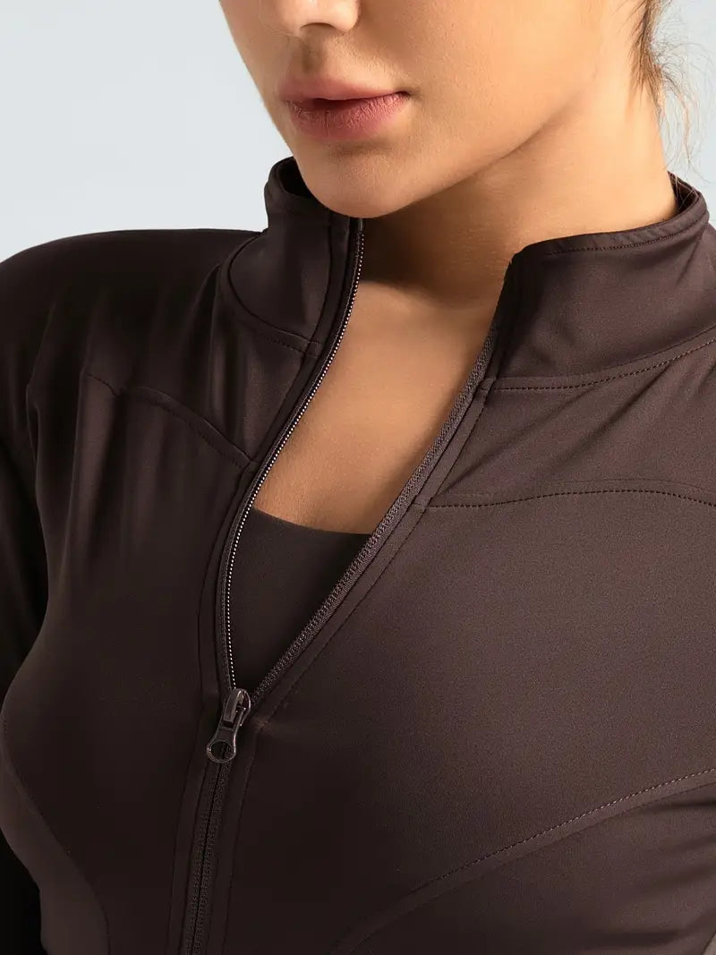 Performance Zip-Yoga-Jacke – Slim Fit Trainingsjacke für Damen