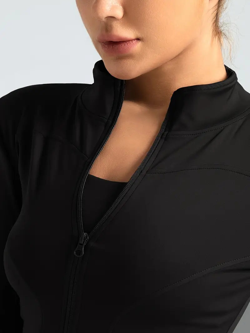 Performance Zip-Yoga-Jacke – Slim Fit Trainingsjacke für Damen