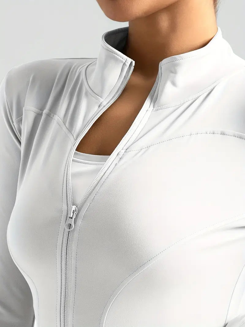 Performance Zip-Yoga-Jacke – Slim Fit Trainingsjacke für Damen