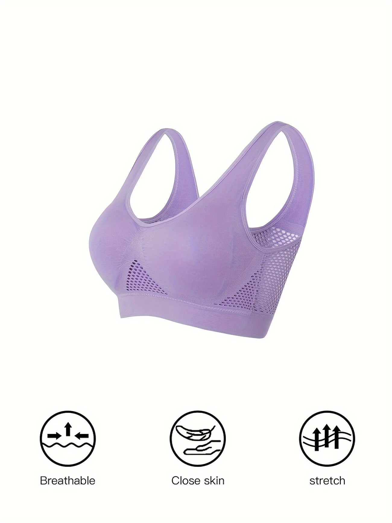 Atmungsaktiver Sport-BH mit Soft-Pads