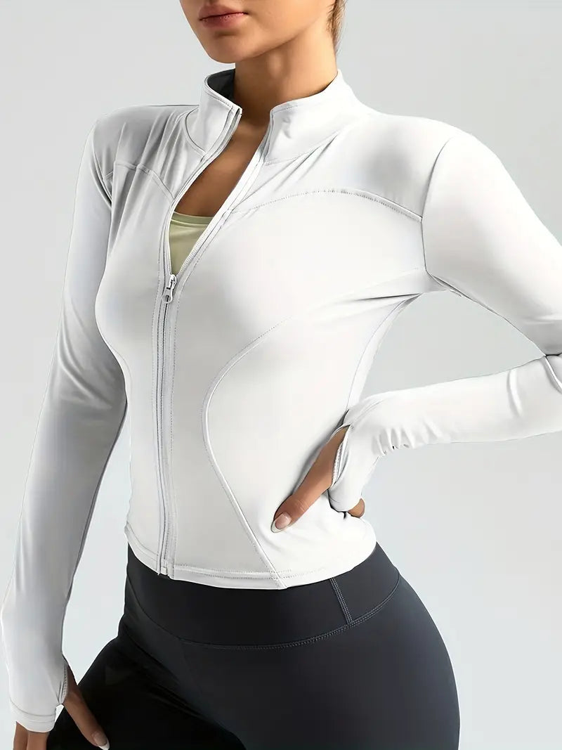 Performance Zip-Yoga-Jacke – Slim Fit Trainingsjacke für Damen