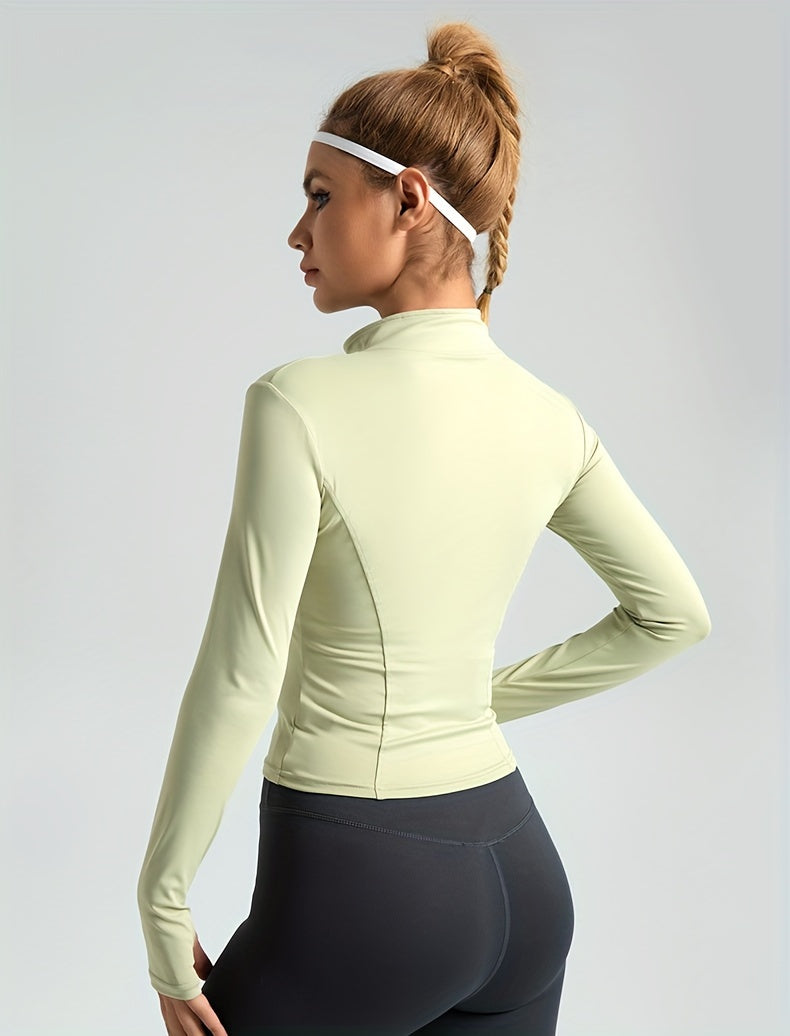 Performance Zip-Yoga-Jacke – Slim Fit Trainingsjacke für Damen